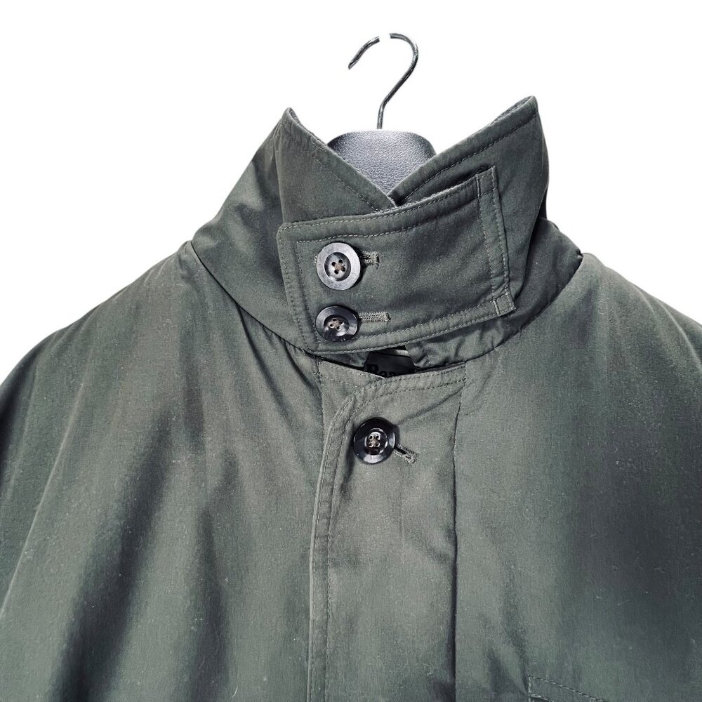 LL Bean Barn Coat Tall Lg Wool Blend Plaid Lining Chore Jacket Insulated Green - Picture 7 of 16
